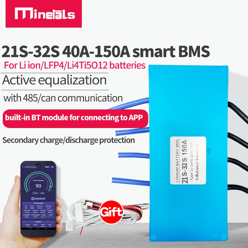 

Программное обеспечение Smart BMS 21S-32S 40A 80A 100A 150A, для приложений Li-Ion LiFePo4 Li4Ti5O12, активная эквалайзирующая плата для защиты аккумулятора PCM