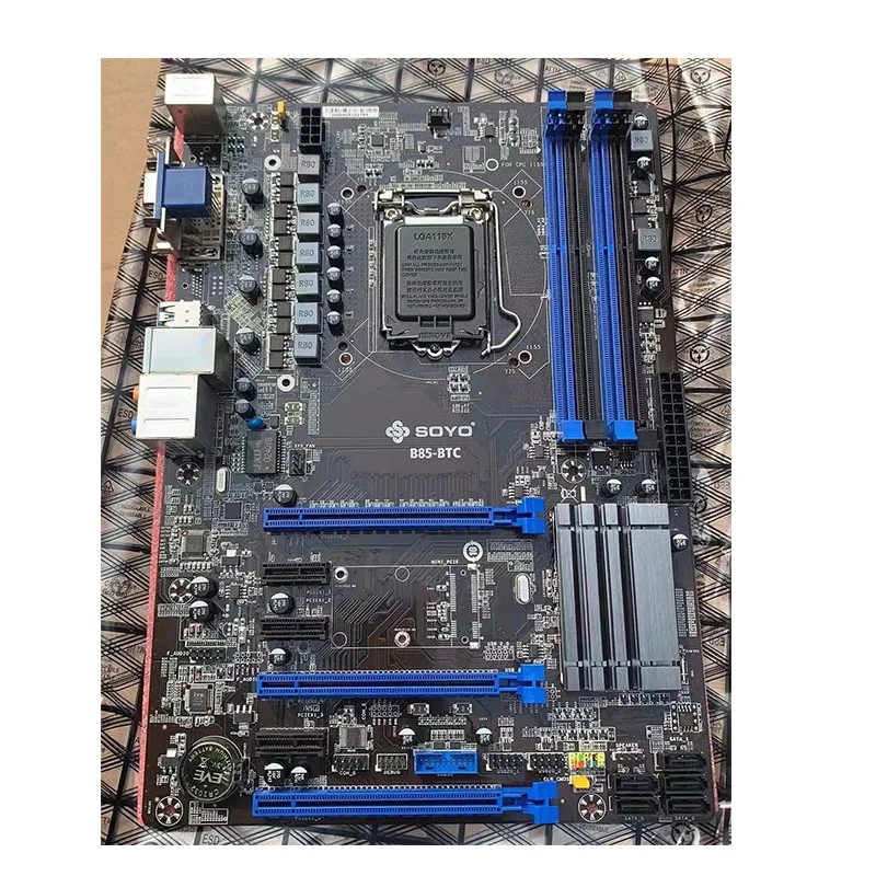 Системная плата для майнинга BTC Настольная материнская 6PCI-E TB85 B85 B250 H110 LGA 1150 DDR3 16G