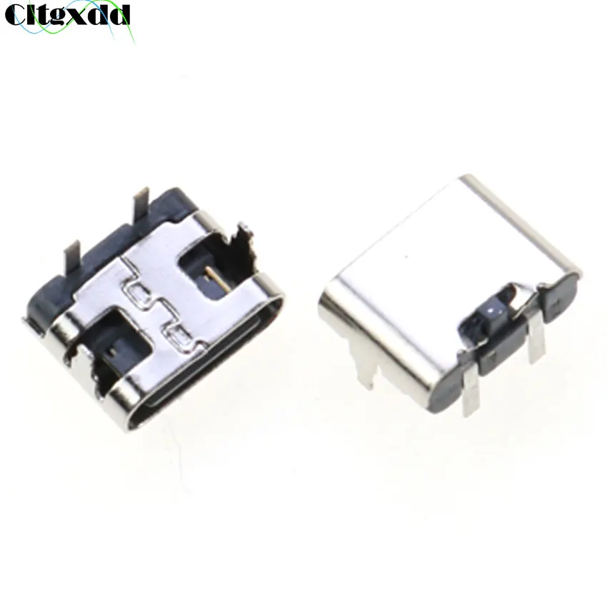 Cltgxdd 2/5/10 шт. USB Type C разъем 90/180 градусов 2 контакта Женский Разъем 3 1 Type-C для USB-порта