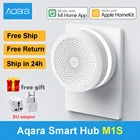 Блок управления умным домом Aqara Zigbee, беспроводной хаб с дистанционным управлением для умного дома, работает с приложением Mi Home и Apple HomeKit