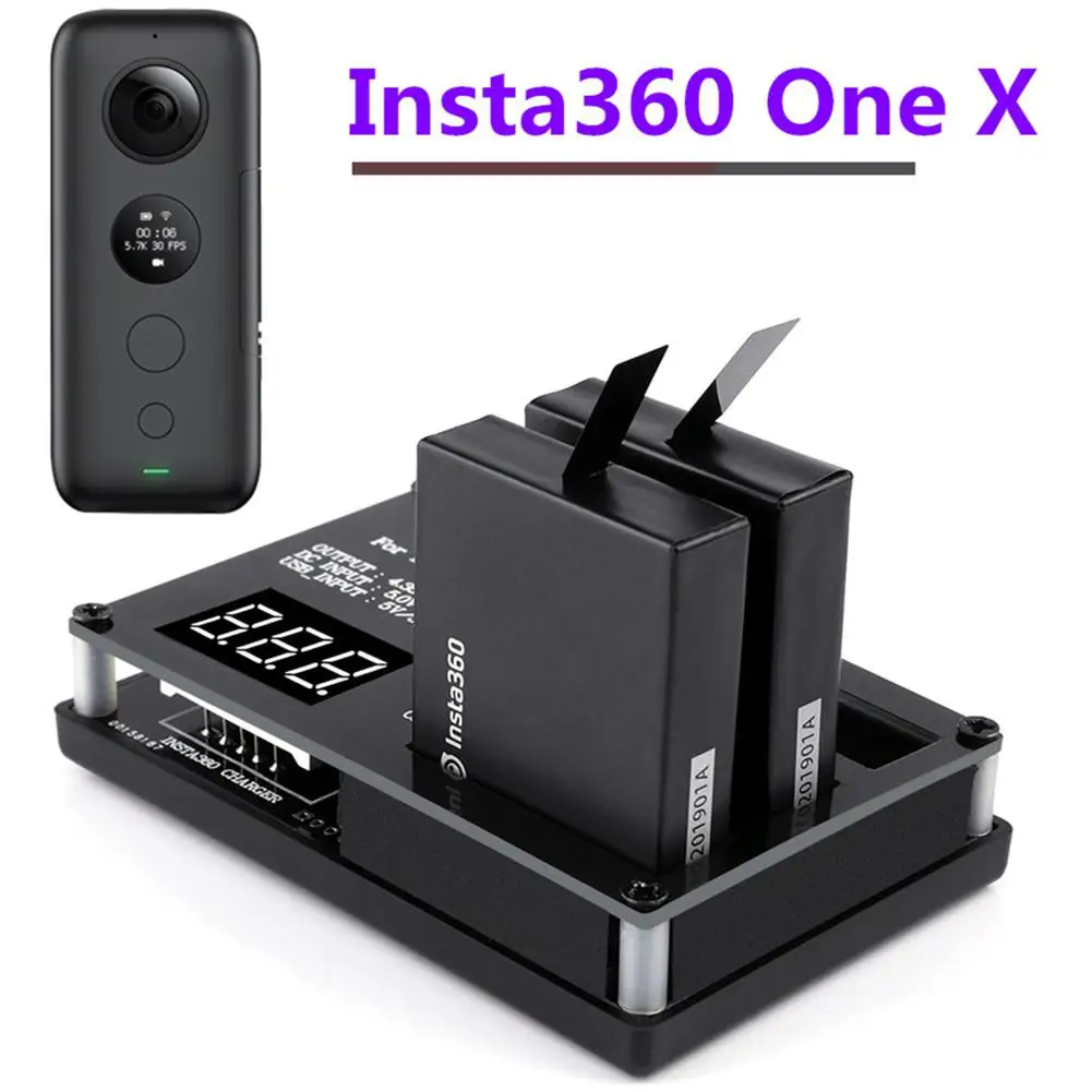 3 в 1 микро USB зарядное устройство для Insta360 ONE X панорамная камера 60 минут Быстрая