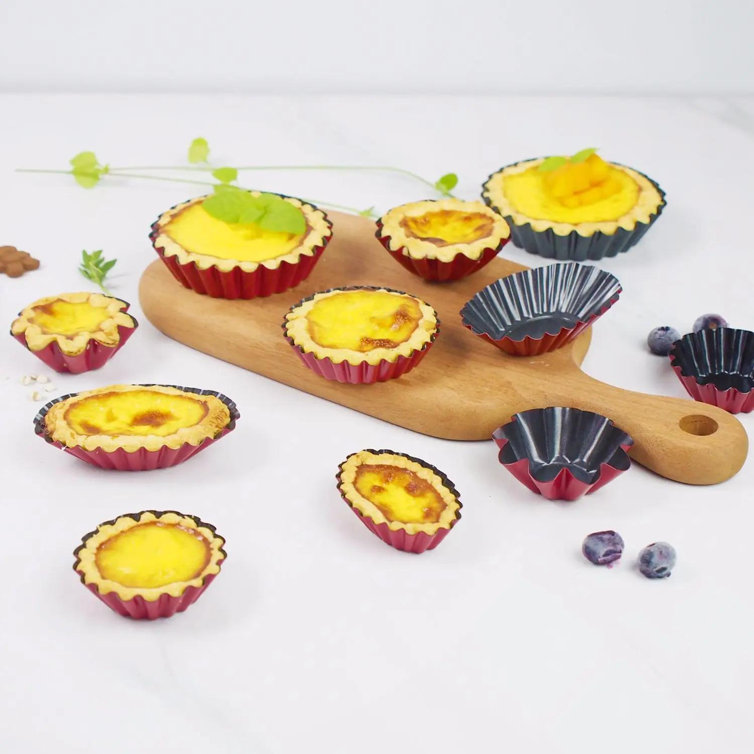 

Flower-shaped Egg Tart Fruit Pie Cake Mold Baking Tray Non-stick Coating Cupcake and Muffin Baking Cup Kitchen Utensils Baking