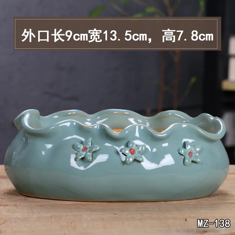 

Ceramic Succulents Flowers Pot Creative Office Cactus Modern Plants Pot Decorative Indoor Doniczki Household Supplies DF50HP