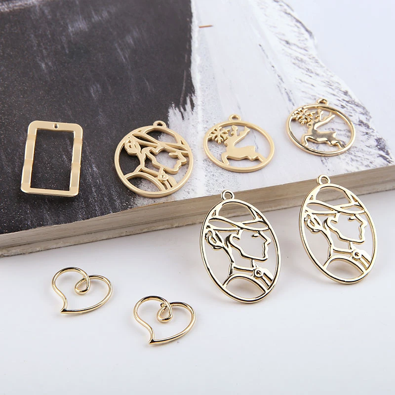 6 шт. Новые Креативные шармы человеческая голова полые геометрические лося