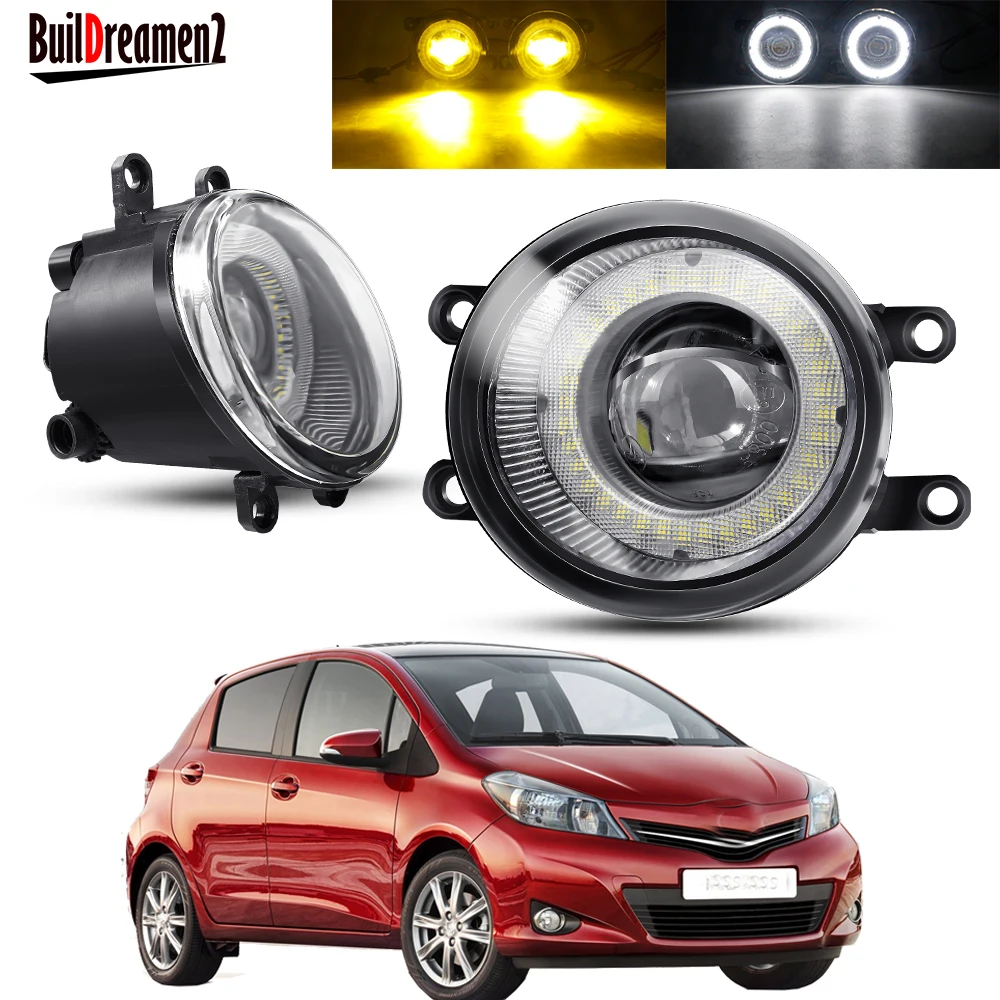 Противотуманные фасветильник ангельский глаз в сборе для Toyota Yaris 2006-2014 передний