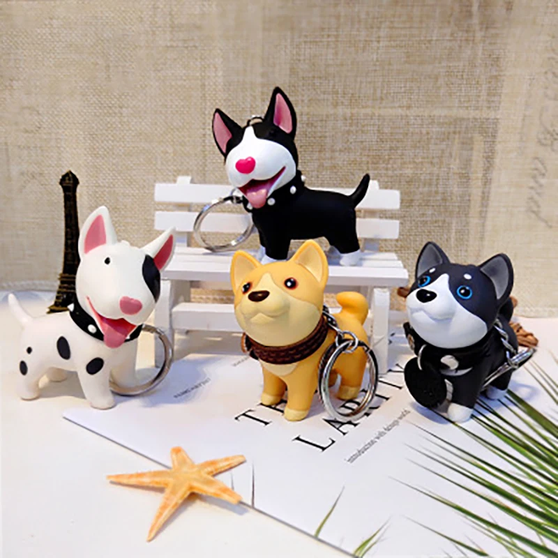 Модный милый мультяшный брелок для ключей с подвеской в виде котенка собаки