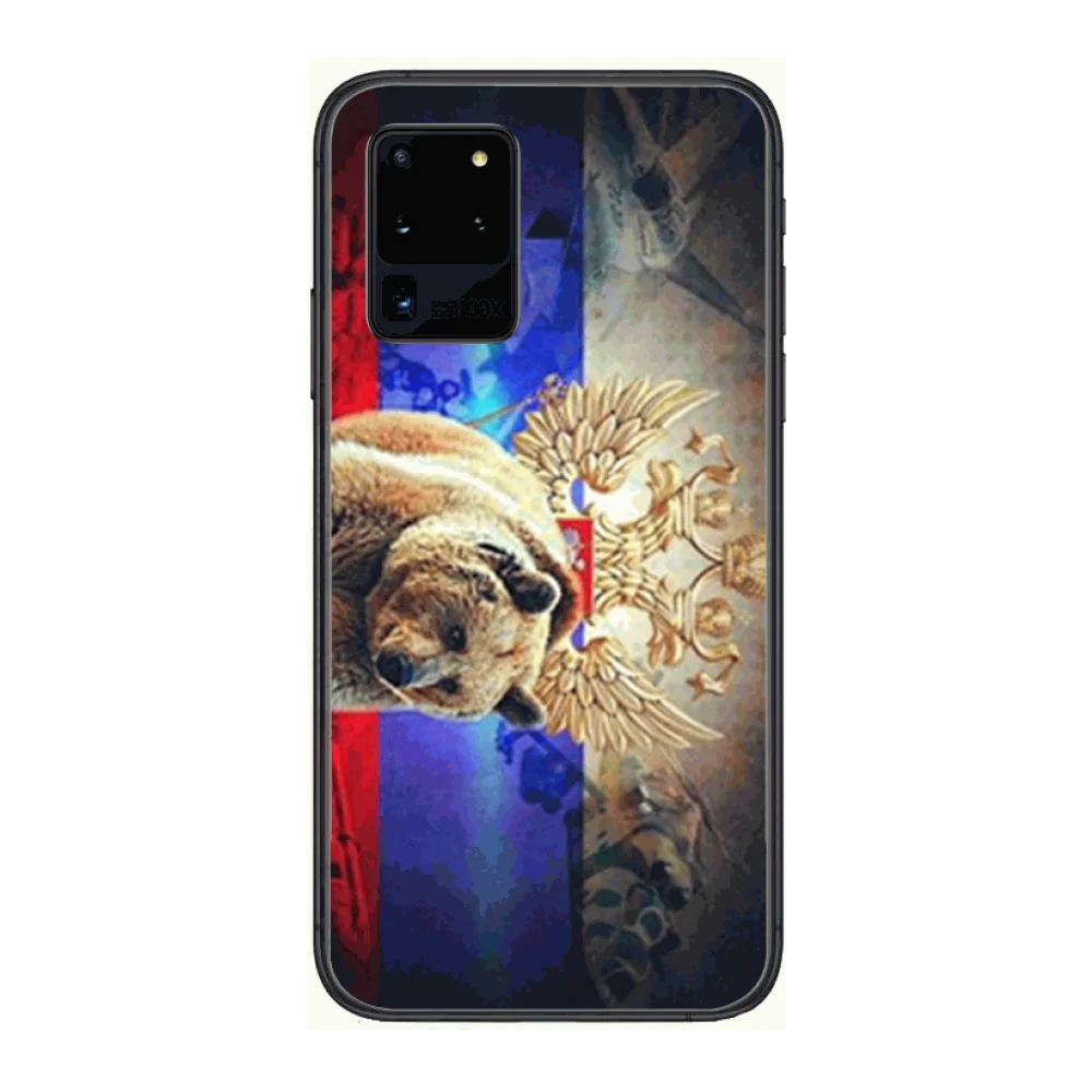 

Russia russian flag logo Phone cover hull For SamSung Galaxy S 6 7 8 9 10 20 Plus Edge E 5G Lite Ultra black soft bumper
