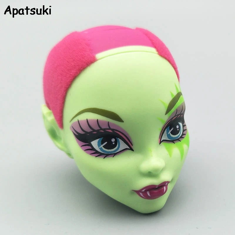 Зеленая лысая мягкая голова для куклы Monster High BJD Голова монстра 1/6 аксессуары