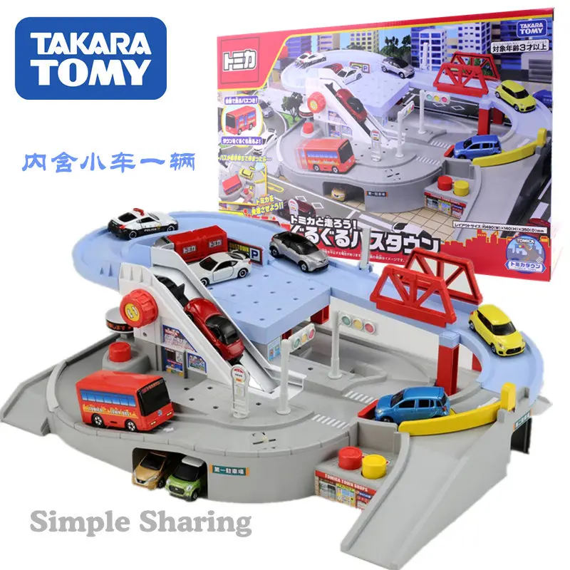 Автоматический игровой набор Takara Tomy Tomica World с 1 автомобилем томикой! Городок для