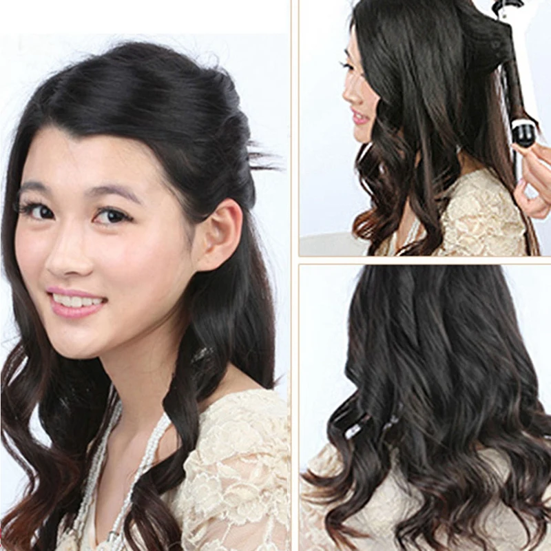 Top Deals Curling Iron Hair Curler Professional Curl Irons Wand Roller Magic Care Beauty Styling Tools 32mm US Plug | Бытовая техника