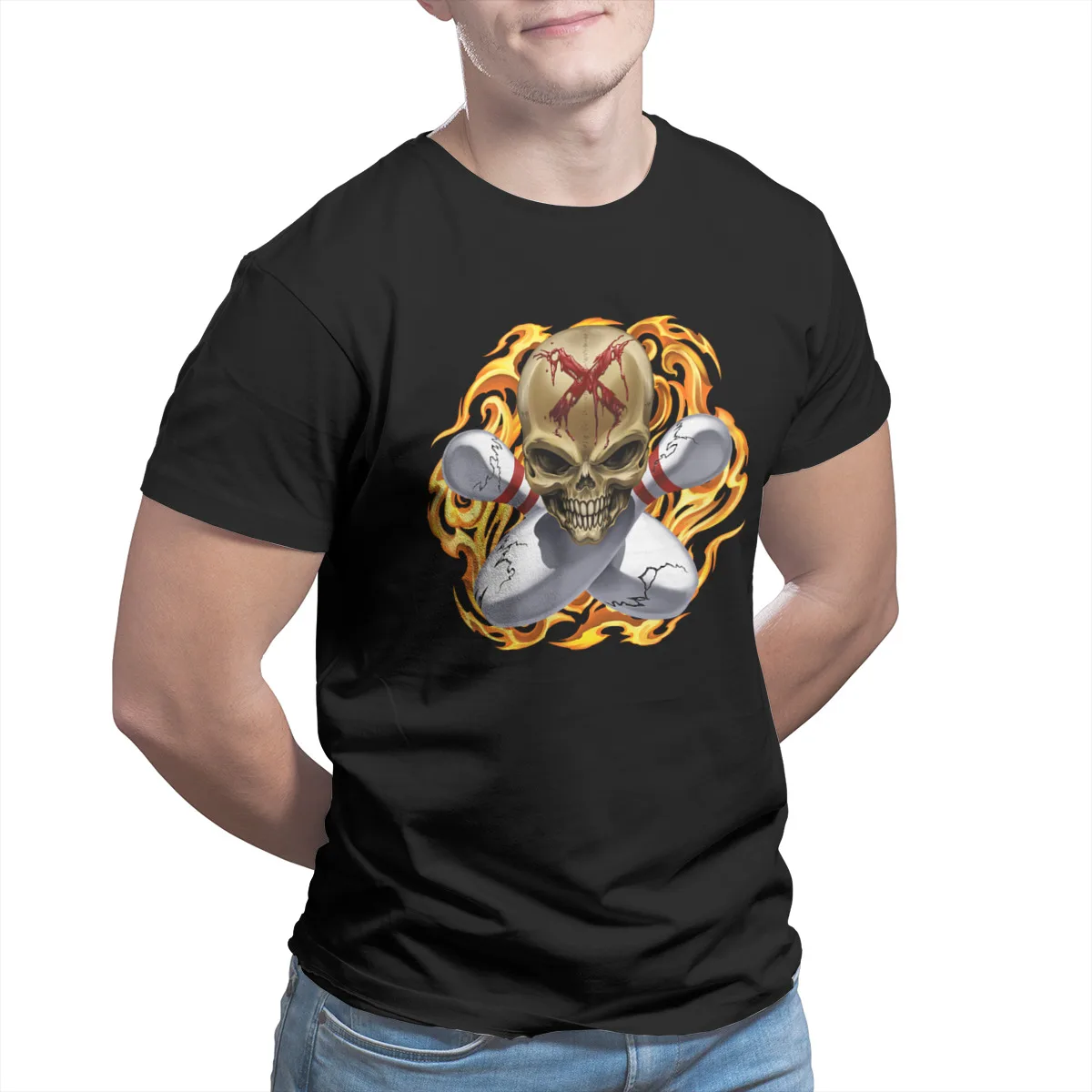 

Skull Crosspins T-Shirt Essentials Funny Punk Graphic top quality Tshirts 24089