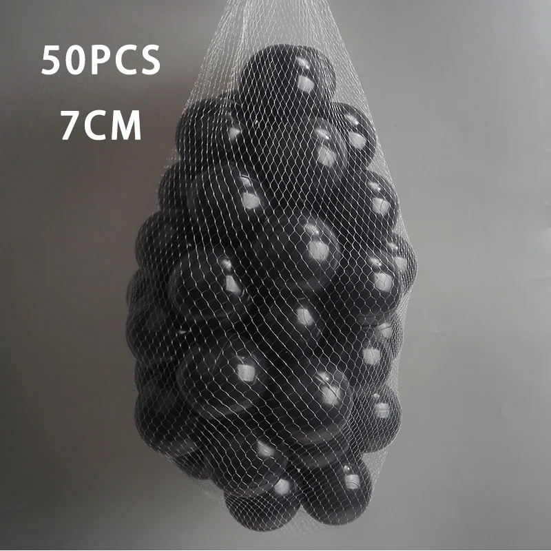 WJ3709DK 7 см/50 шт экологически чистые красочные Мячи Мягкие пластиковые океанские шарики прозрачные воды океанские волнистые шарики игрушки для детей Малыш Ребенок - Цвет: WJ3709DK