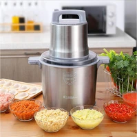 220v 1200w household electric meat grinder 8l multifunctional vegetable garlic pepper mincing grinder stainless steel