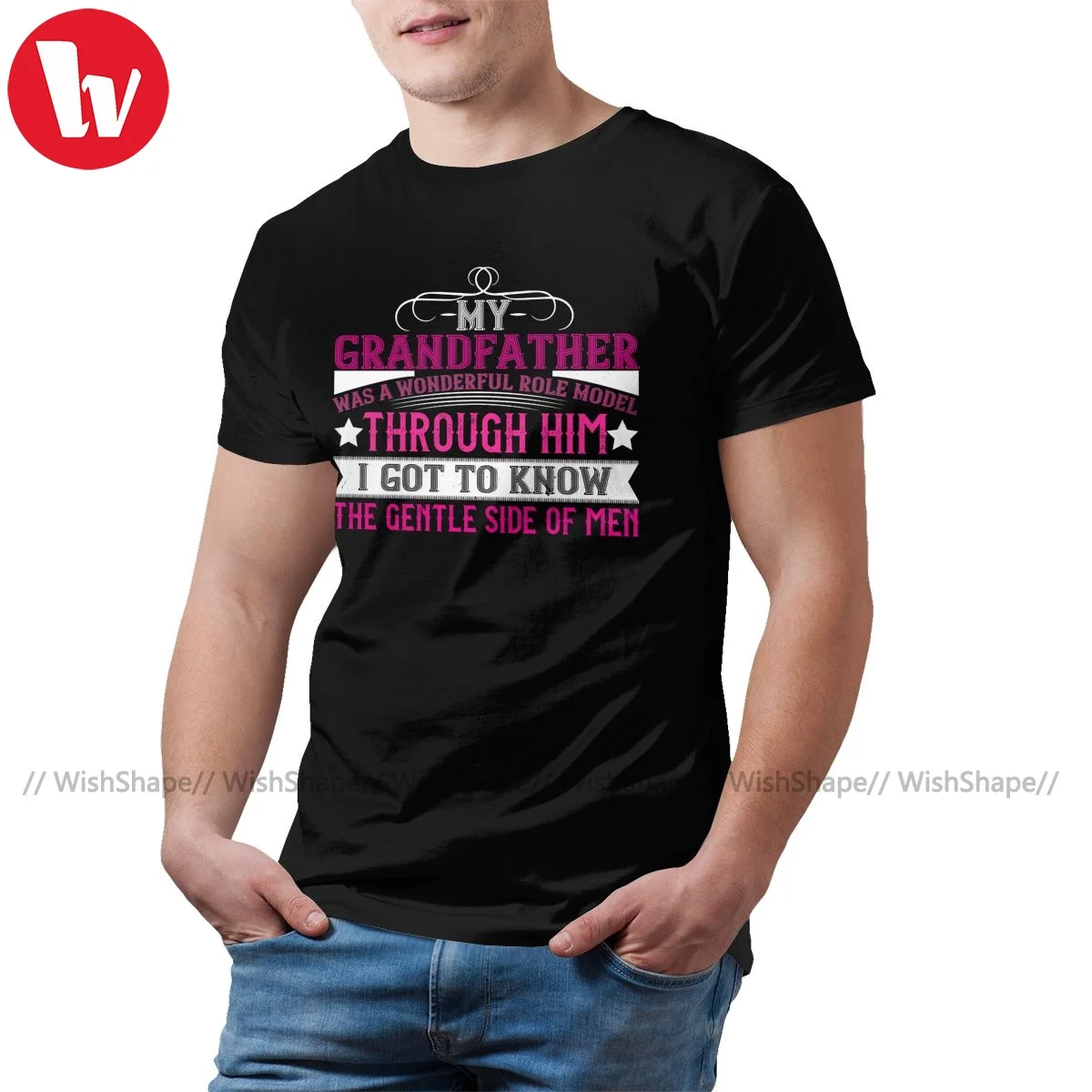 

Grandfather T Shirt Man Casual Cotton Graphic Tee Shirt Short Sleeve Classic T-Shirt 3xl