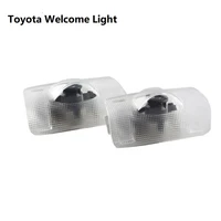 auto accessories led car door logo laser projector light welcome light emblem lamps for toyota camry prius crown reiz sienna