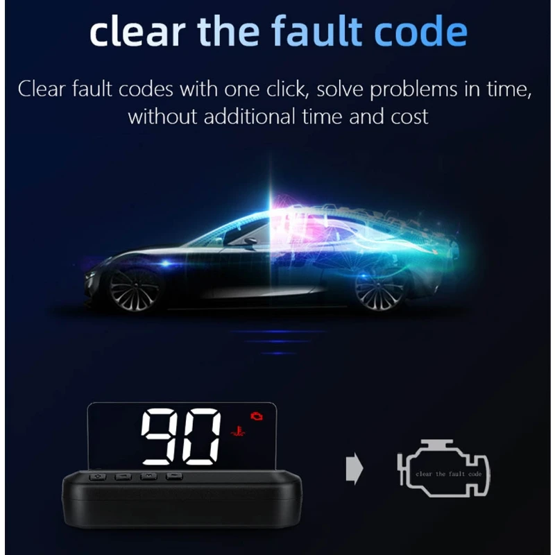 Набор HUD Дисплей с регулируемым углом наклона на лобовое стекло автомобиля GPS