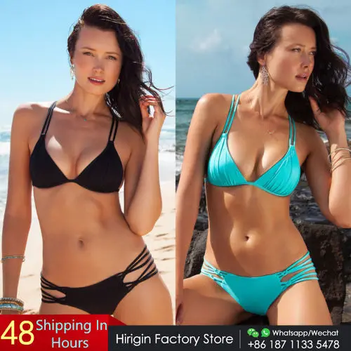 

2018 Для женщин облегающий бикини пуш-ап Мягкий Для женщин купальники Треугольники пляжные купальники купальный костюм
