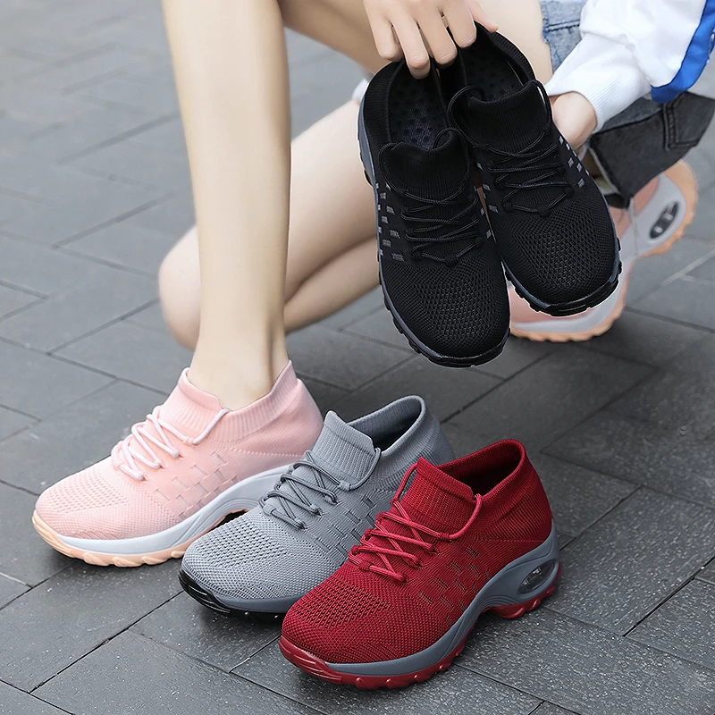 

New Platform Sneakers Women Shoes Breathable Casual Shoes Woman Fashion Height Increasing Ladies Shoes Zapatos De Mujer
