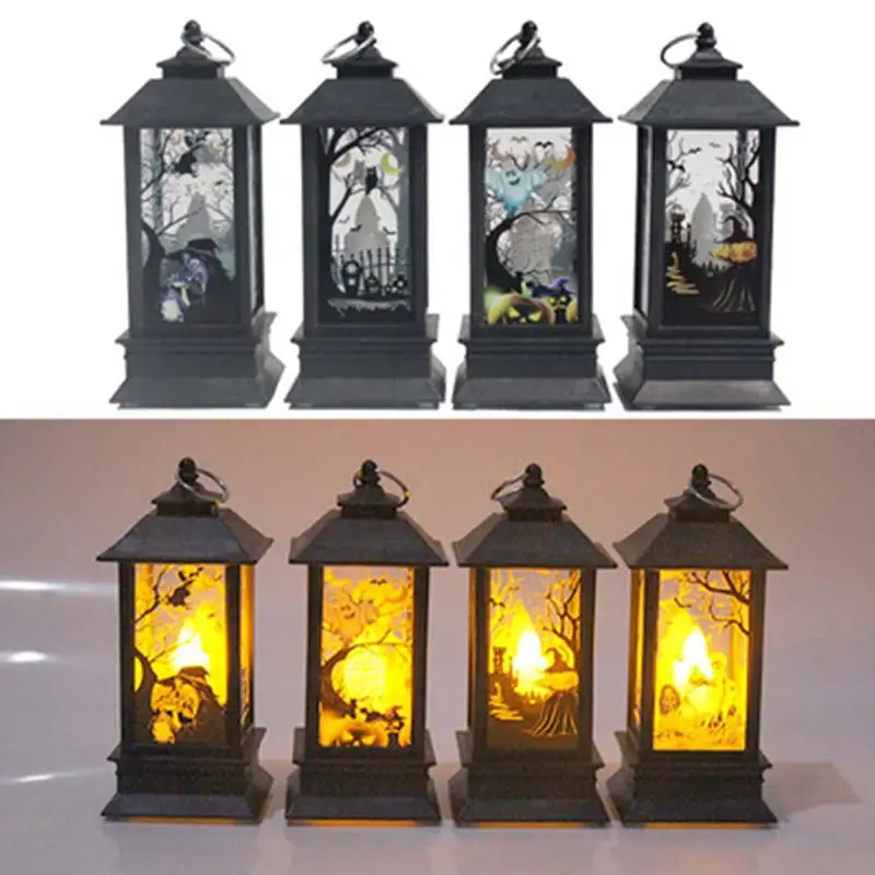 

Halloween Candle LED Lamp Terror Pumpkin Witch Skull Lantern For Halloween Home Party Decoration Prop