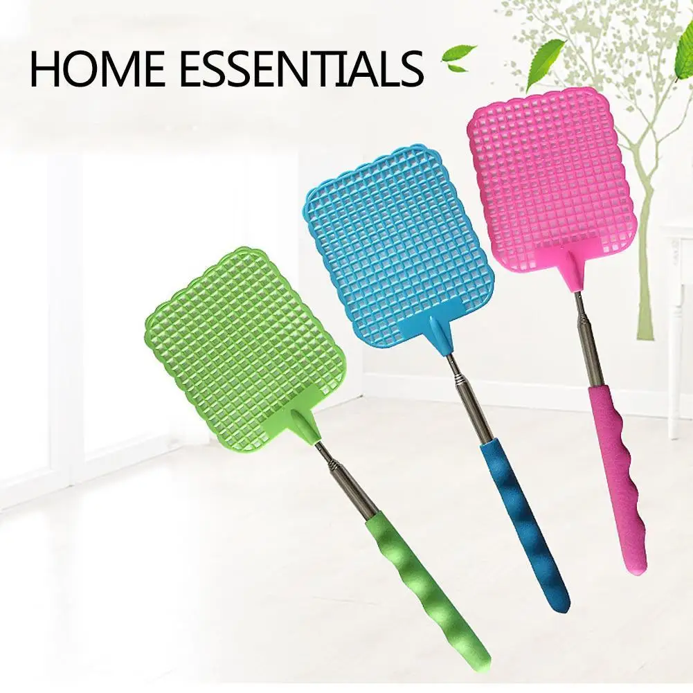 

1Pc 26Cm*9.5Cm*10Cm Fly Swatters Telescopic Extendable Prevent Pest Mosquito Tool Flies Trap Retractable Swatter Garden