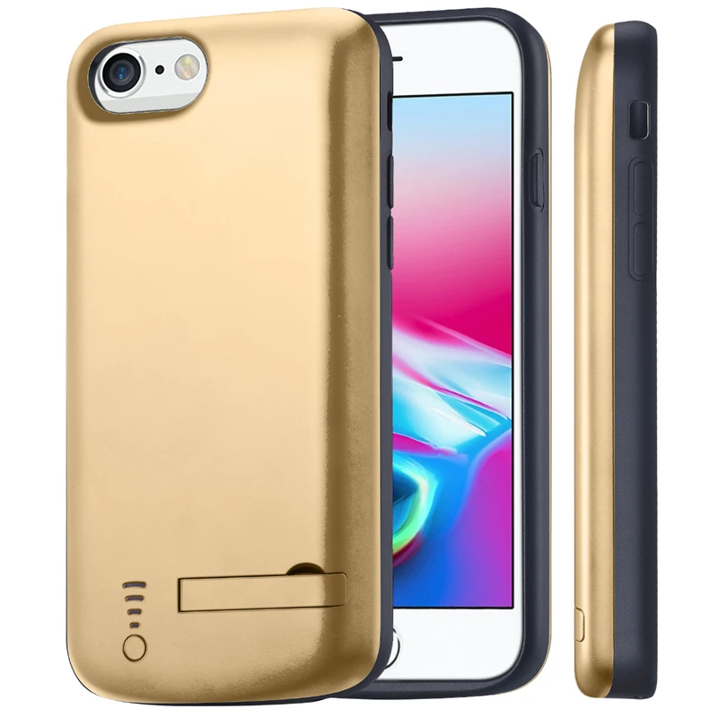 

5500mAh Battery Charger Case for iPhone 6 6s 7 8 SE2020 Powerbank Portable Charger External Battery Phone Cover Case with Stand