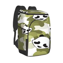 Picnic Cooler Backpack Panda Bear Cute Camouflage Animal Waterproof Thermo Bag Refrigerator Fresh Keeping Thermal Insulated Bag