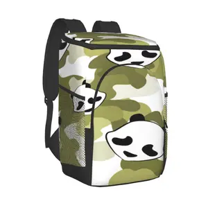 picnic cooler backpack panda bear cute camouflage animal waterproof thermo bag refrigerator fresh keeping thermal insulated bag free global shipping