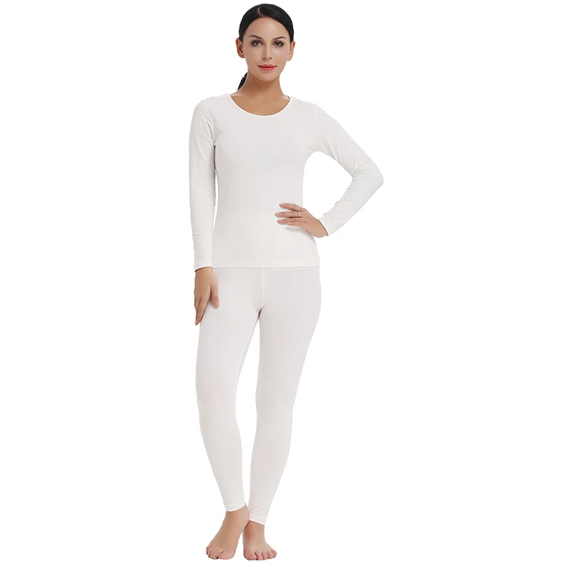 

Joyaria Thermal Underwear Sets Cotton Long Johns Sets Womens Cotton Winter Thick Sexy Ladies Clothes Pajamas Set