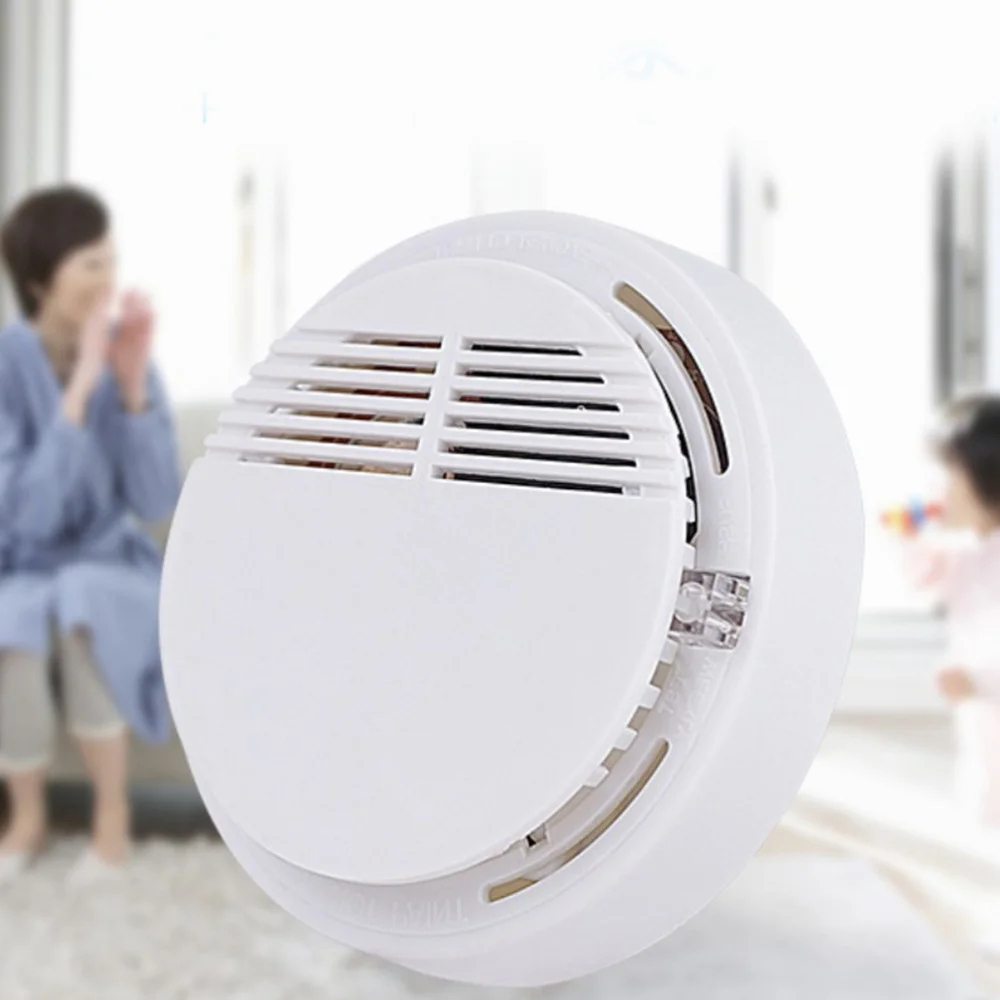 

Fire Smoke Detector Alarm Sensitive Tester Home System Cordless Wireless Family Guard Home Independent Alarm without Ba