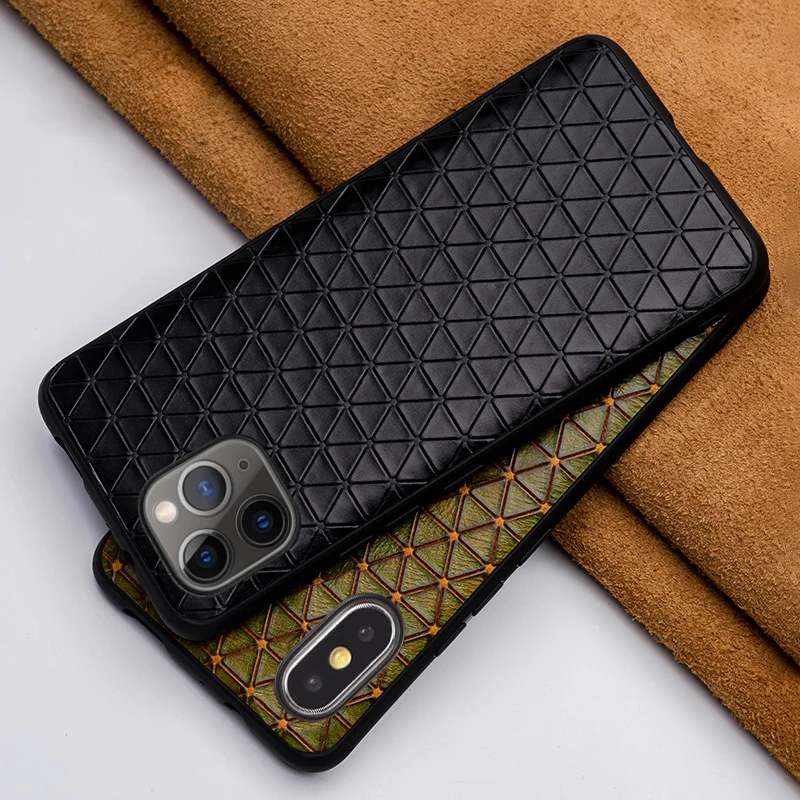 leather phone case for iphone X XS XS MAX XR for iPhone 11 11Pro 6 7 plus 8 8plus 6s Cowhide case business Shockproof back cover