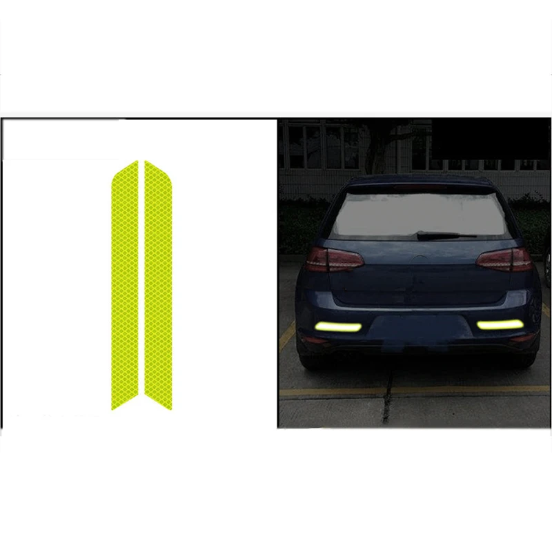 Светоотражающие наклейки на бампер автомобиля 2 шт. накладки колеса отражающие