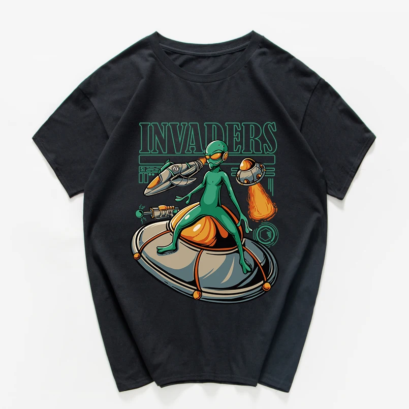 

Футболка мужская с принтом «копающая луна», 100% хлопок, свободная уличная одежда, топ с графическим принтом в стиле хип-хоп, лето