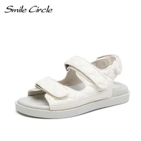 smile circle 2021 summer sandals women flats platform shoes fashion lattice casual comfortable soft bottom ladies sandals