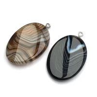 exquisite pendant natural stone black veins agates pendants charms for jewelry making diy necklace accessories gift size 25x38mm