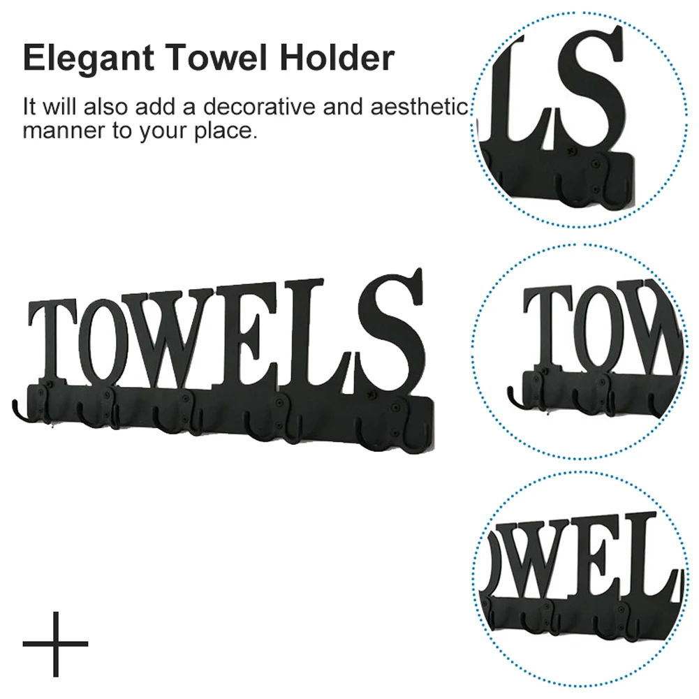 

Storage Holder 5 Dual Hooks Home Decor For Clothes Robes Hanger Bedroom Wall Mount Towel Rack Bathroom Organizer Accessories