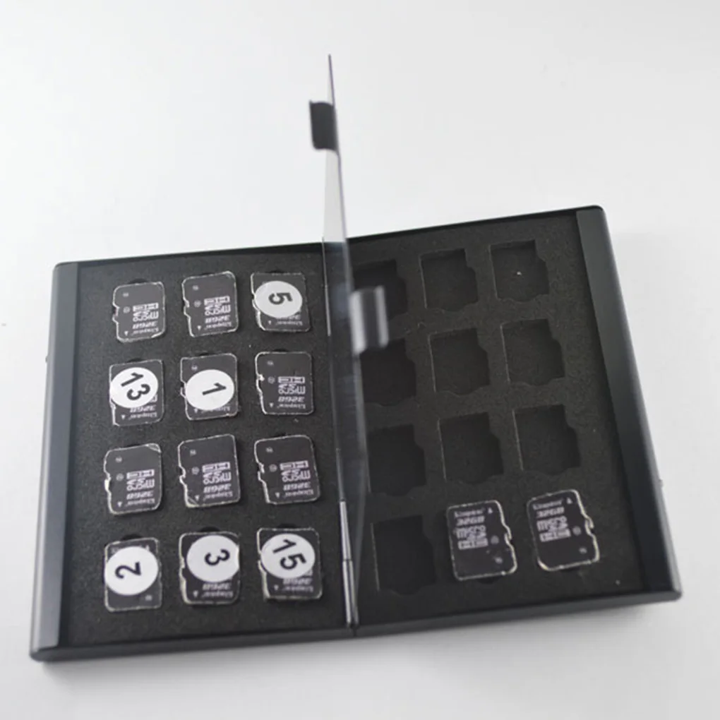 Портативный чехол для карт памяти, однослойный алюминиевый Micro SD TF карта, 24 слота, Micro SD карта, контактный ящик для хранения, держатель, чехол s