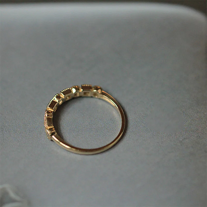 Новинка изящное винтажное однорядное кольцо с искусственным цирконием кольца