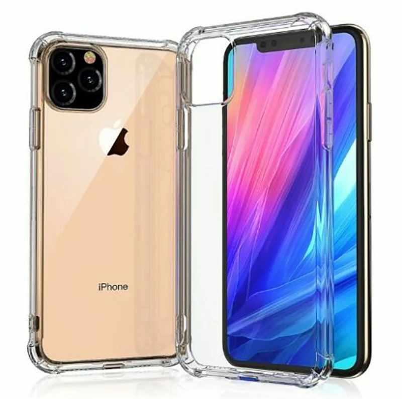 Прозрачный мягкий силиконовый чехол для iPhone 11 12 Pro Max mini противоударный X Xs Xr