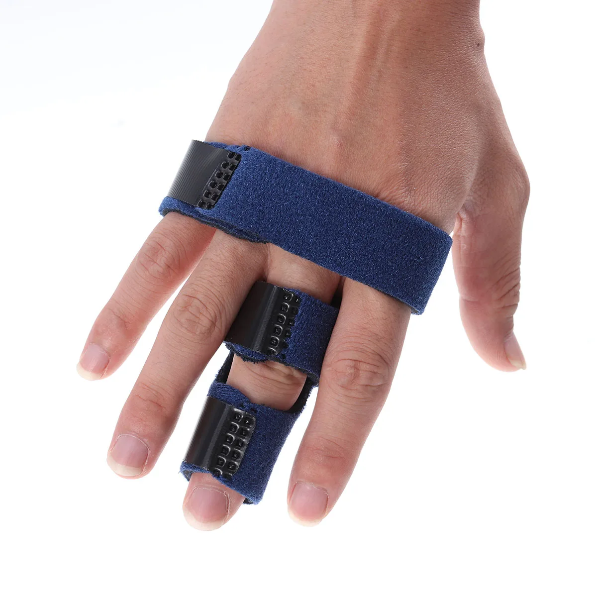

1pc Pain Relief Finger Splint Trigger Finger Extension Splint Adjustable Fixing Belt Hand Finger Support Blue