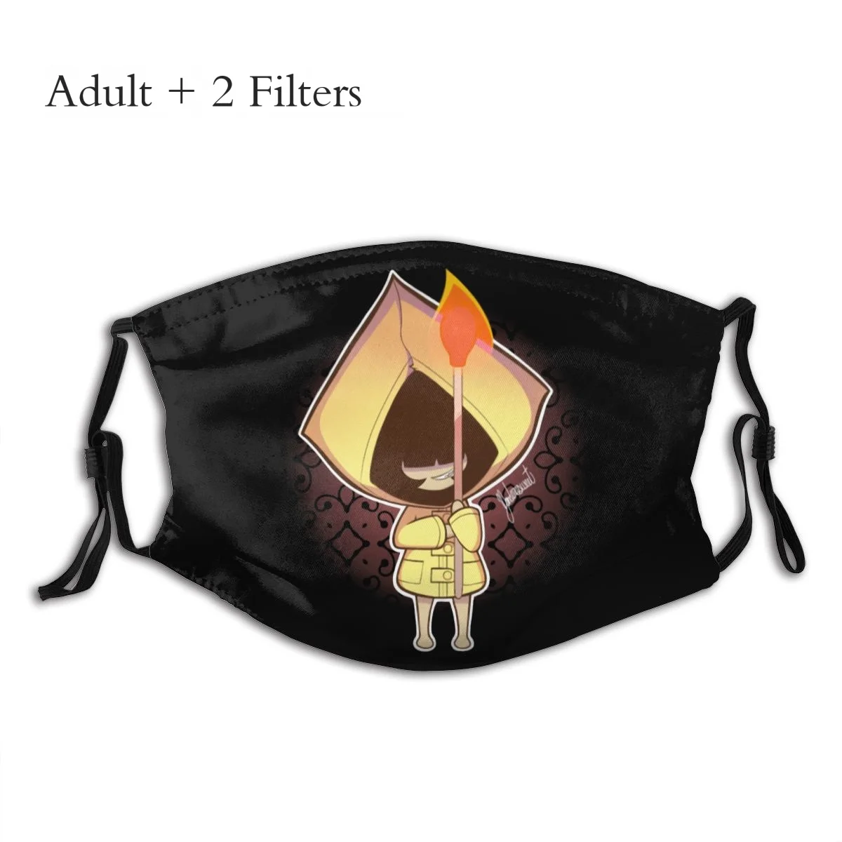 

Red Light Mouth Face Mask Little Nightmares Game Protection Reusable Washable Mascarilla With Filters