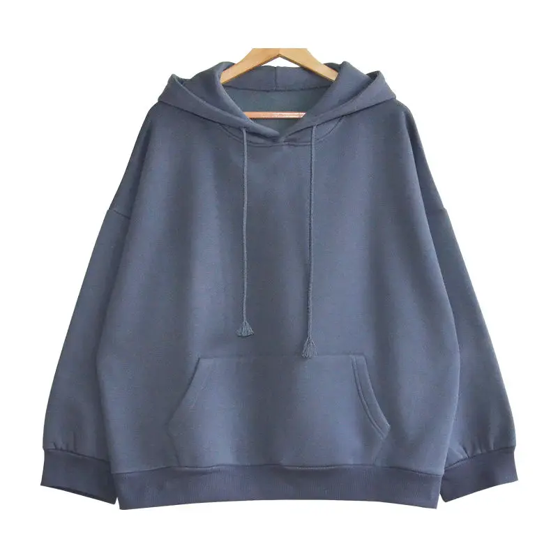 

Hoodies Sweatshirts Women Solid Hooded Leisure Loose Korean Style Students Chic Fashion Vintage Ulzzang Oversize Casual Womens