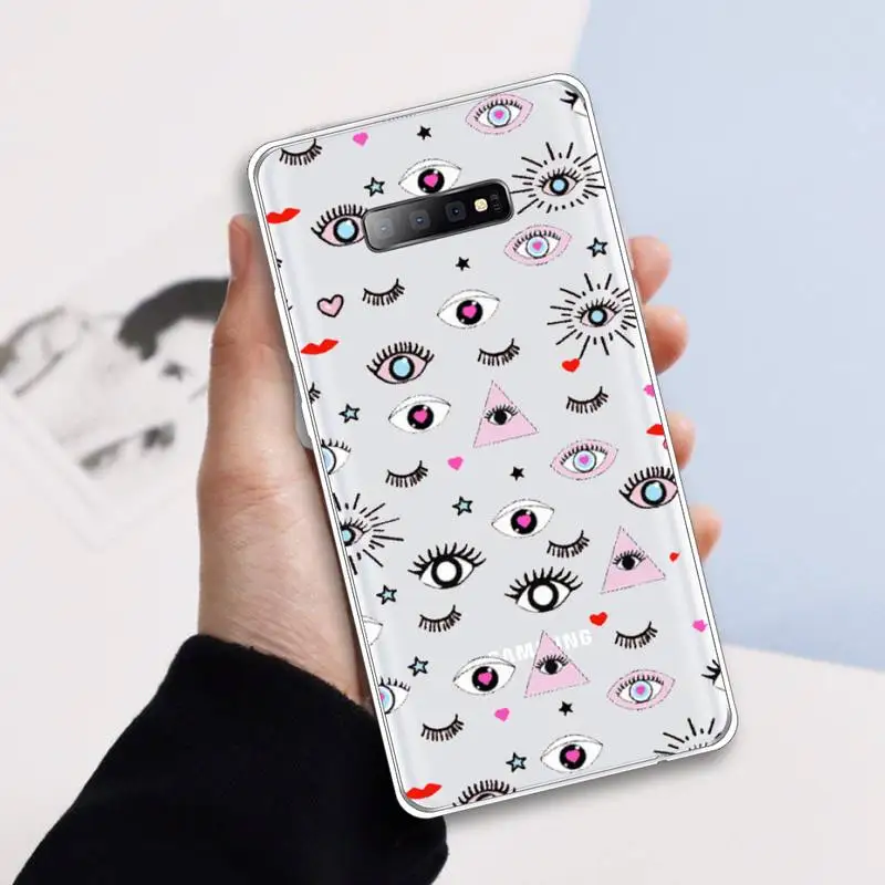 

Evil Eye Phone Case Transparent For Samsung Galaxy A 71 21s S note 8 9 10 plus 20 ultra