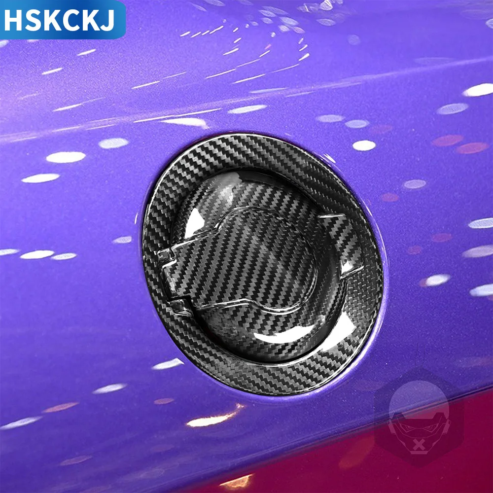 

For Dodge Challenger 2015 Up Multicolor Carbon Fiber Stickers Automobile Fuel Tank Cap Exterior Decoration Car Accessories