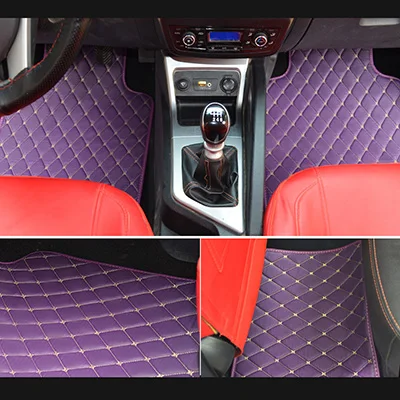 Purple Коврик для вспышки Универсальный автомобильный коврик для Toyota Corolla Camry Rav4 Auris Prius Yalis Avensis Alphard 4Runner Hilux highlander foot - Название цвета: Purple