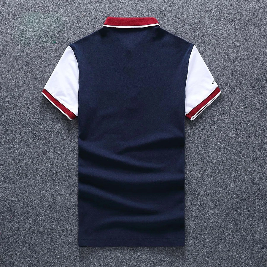 

100% cotton casual solid color polo shirt men fashion homme top quality men new crocodile summer short sleeve