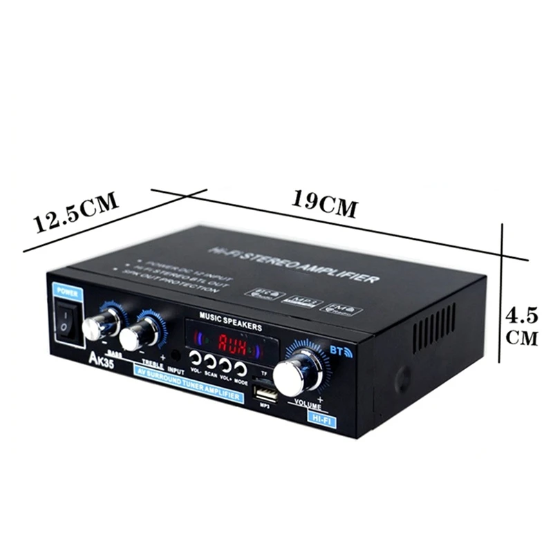 

Digital Power Amplifier,Bluetooth 5.0 AUX Power Amplifier Board Stereo Audio AMP Module for Home Music