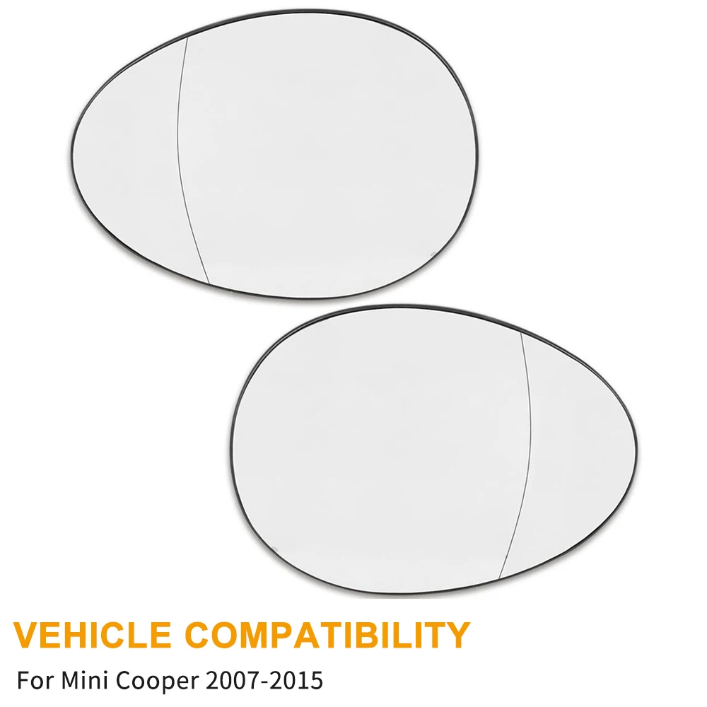 X Autohaux-cristal de espejo retrovisor lateral, calefactable con placa de respaldo, para BMW Mini Cooper 2007-2015