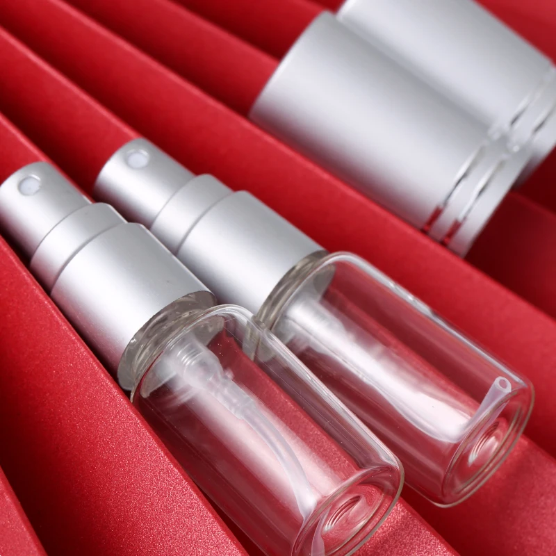 5 мл (5 шт./лот) Бесплатная доставка стеклянная фотовспышка с серебряной крышкой