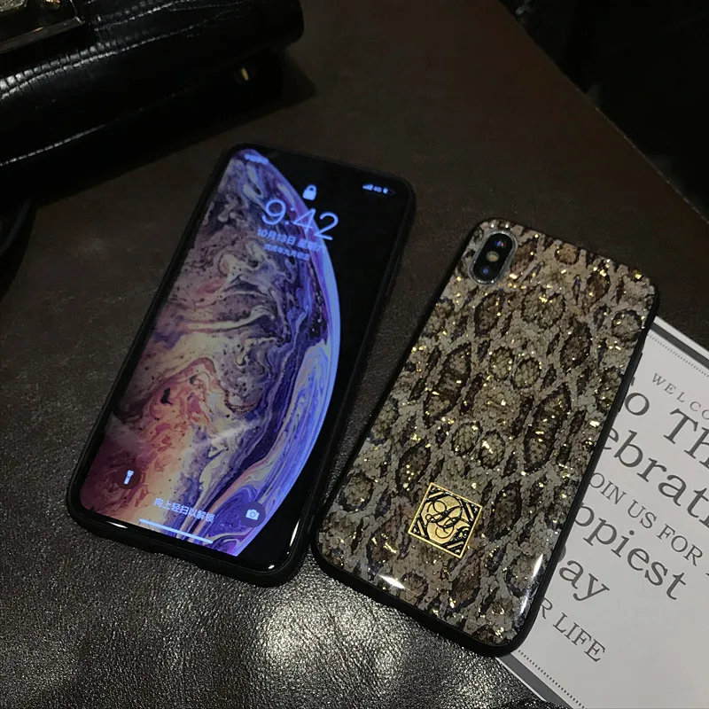 Роскошные блестящие чехлы для телефонов iPhone X, 8, 7, 6, 6S Plus, мягкий силиконовый чехол из золотой фольги для iPhone XS MAX, XR, ретро чехол с цветами