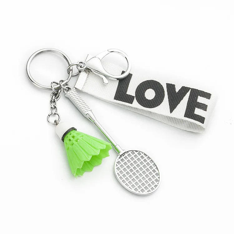

Unique Creative Keychain Mini Battledore Pendant Keyring Sprot Holder Hanging Bag Decor Badminton Decor Backpack Keychain